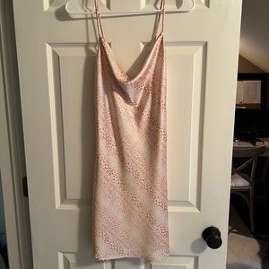 Patterned adjustable strap dress